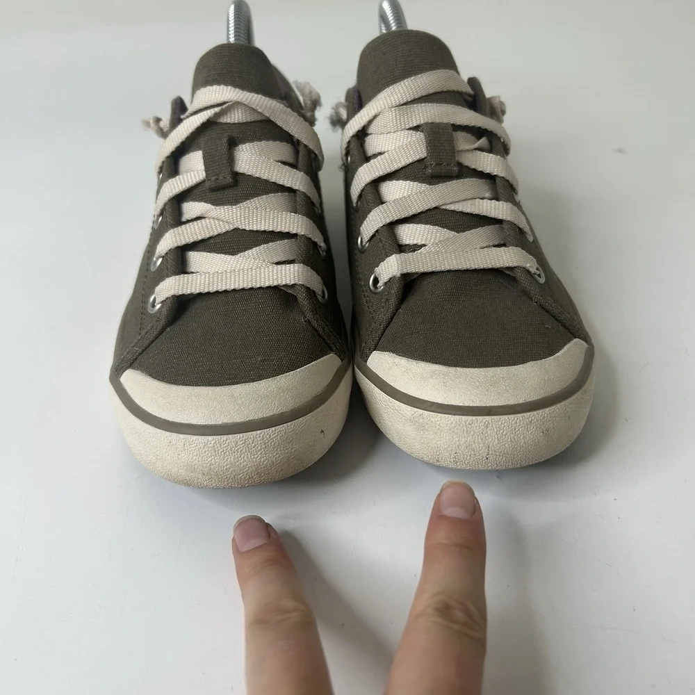 Teva Freewheel Sneakers Women's 6.5 Canvas Shoe Sage Green Low Top